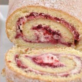 Strawberry Cream Cake Roll